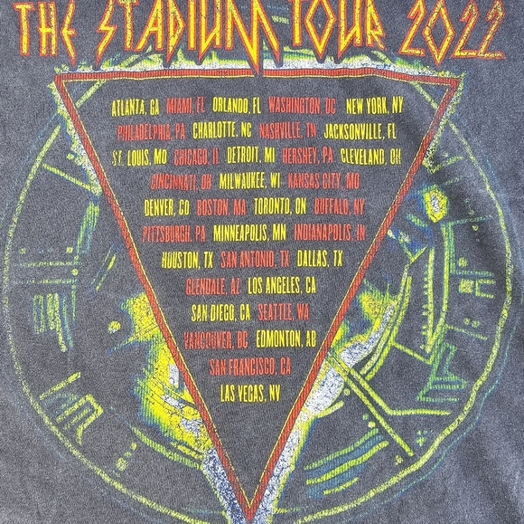 DEF LEPPARD 2XL SHIRT 2022CR,metallica,slayer,motley crue,poison - Picture 5 of 5